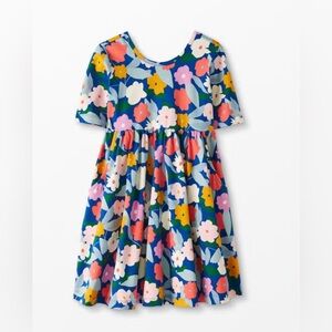 Hanna Andersson Floral Skater Dress with Pockets Colorful Size 100 cm US 4